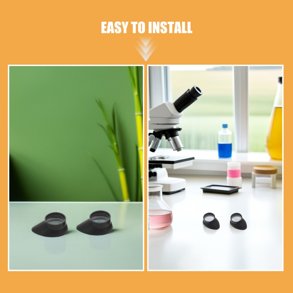 4Pcs Soft Rubber Eyepiece Shield Caps Durable Protective Covers for Microscope