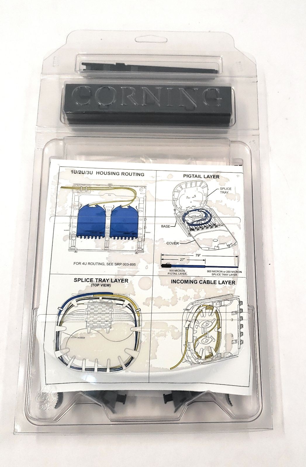 New Corning CCH-CS Fiber Optic Splice Cassette for CCH Adapter Panel 633340