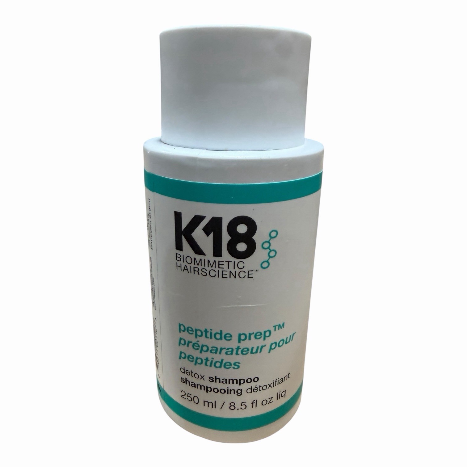 K18 Biomimetic Hairscience Peptide Prep pH Detox Shampoo 8.5oz/250ml Unsealed