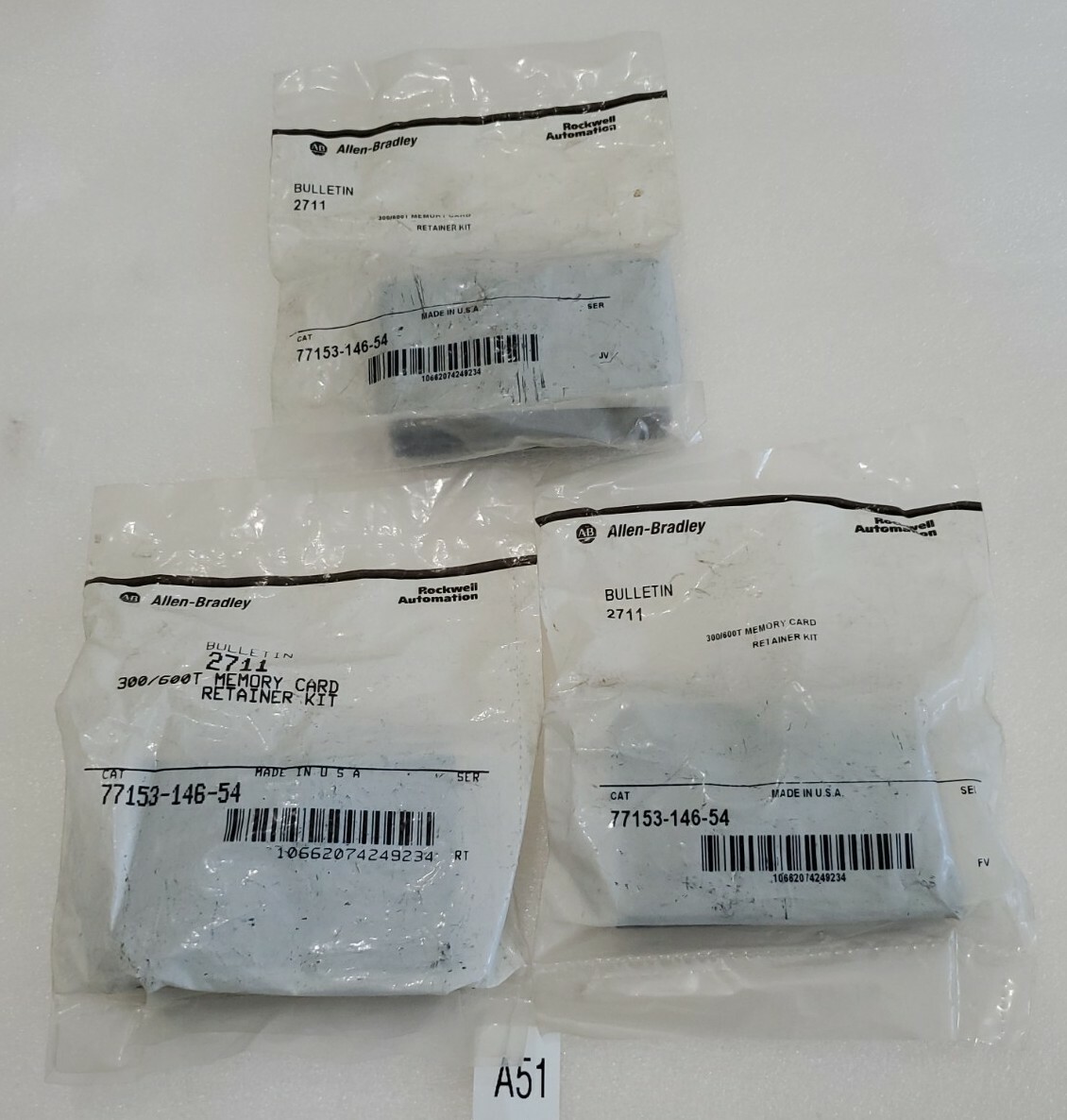 *NEW* LOT OF 3 Allen Bradley 77153-146-54 Memory Card Retainer Kits + Warranty!