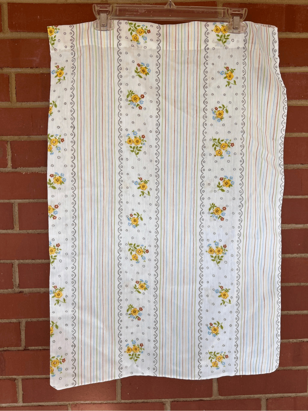 Vintage 1970s Rainbow Pillowcase