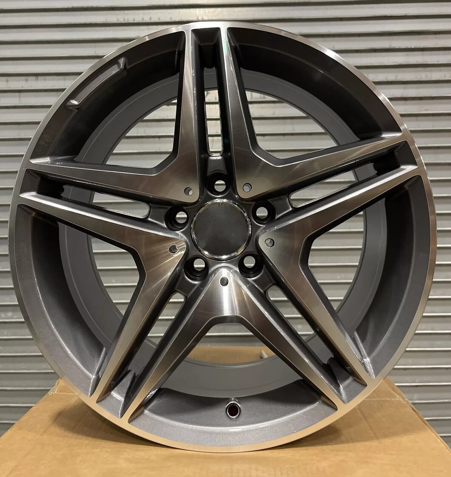 19" DOUBLE SPOKE AMG STYLE GUNMETAL WHEELS RIMS FOR MERCEDES BENZ SL500 SL550