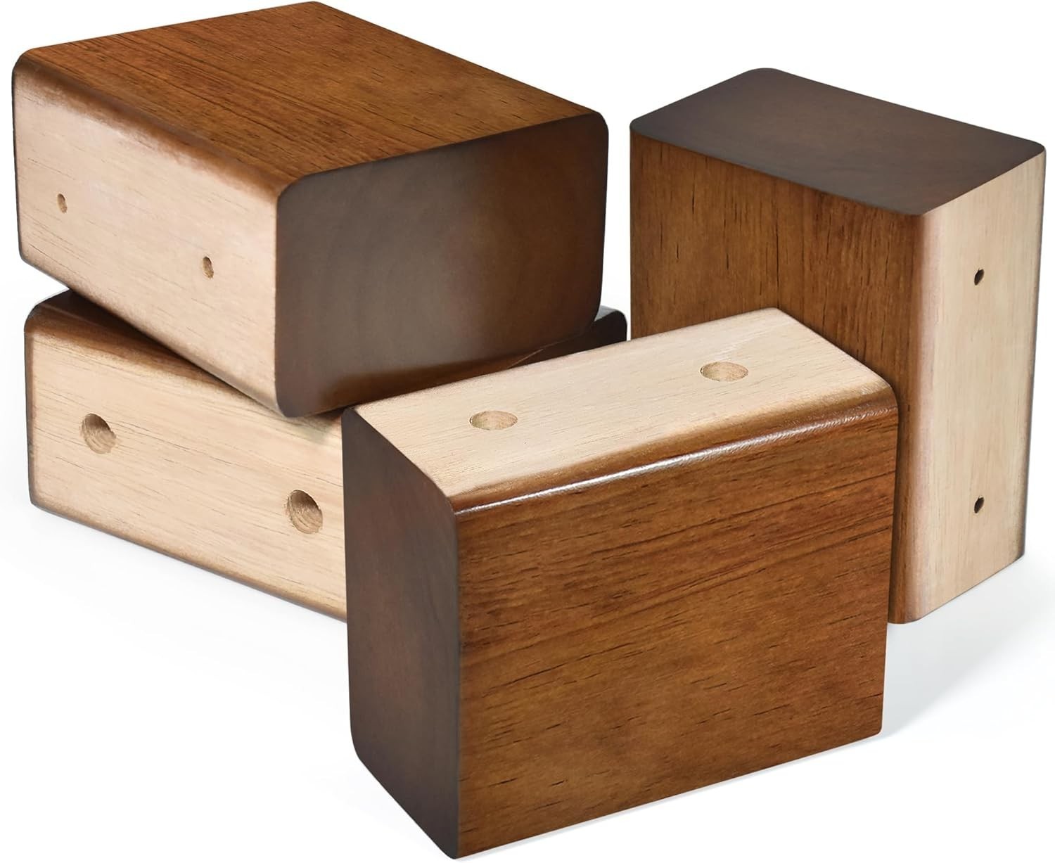 Wood Bed Risers Black 2 inch)