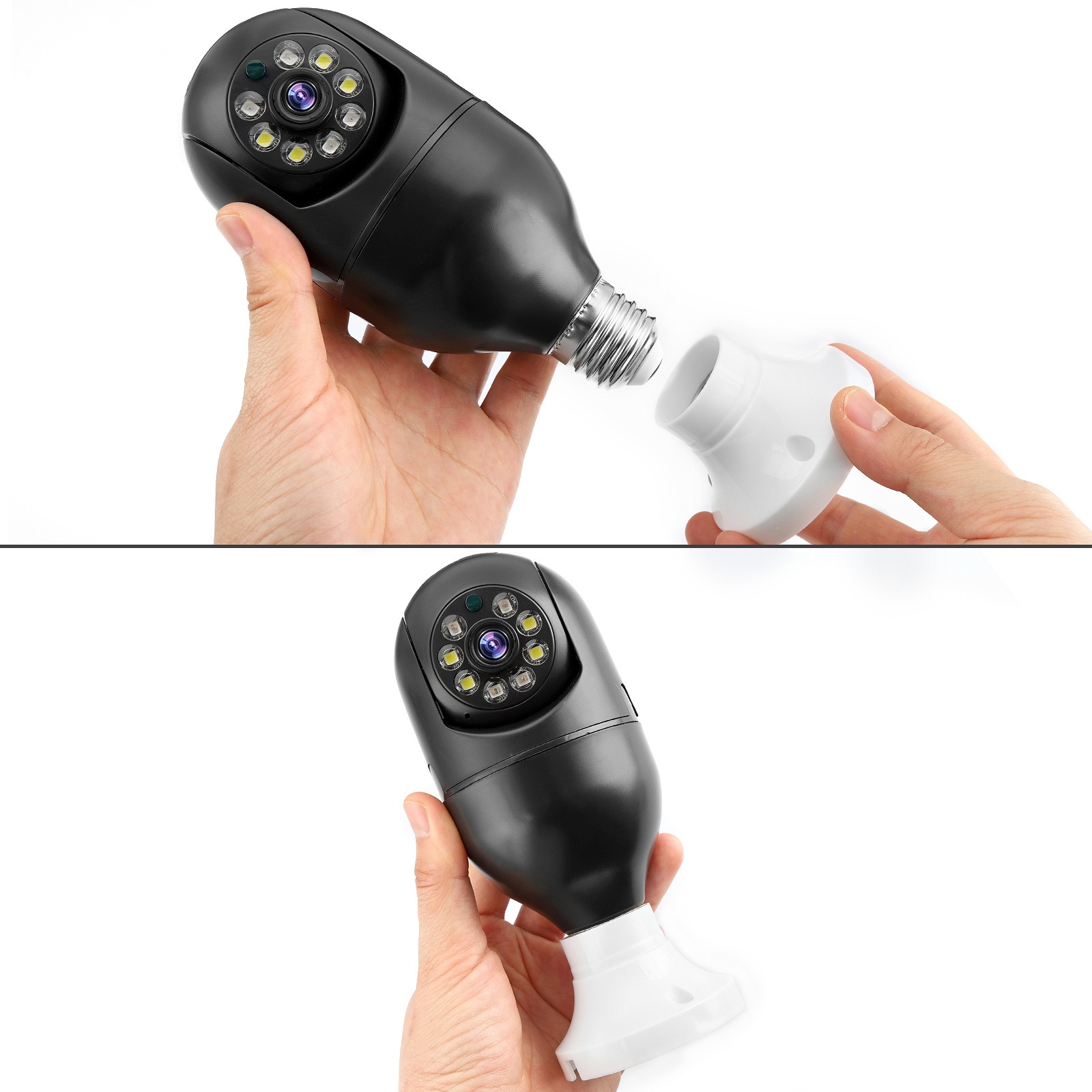 1080P HD Wireless E27 Bulb WiFi IP Camera Smart Security Camera 360° Panoramic