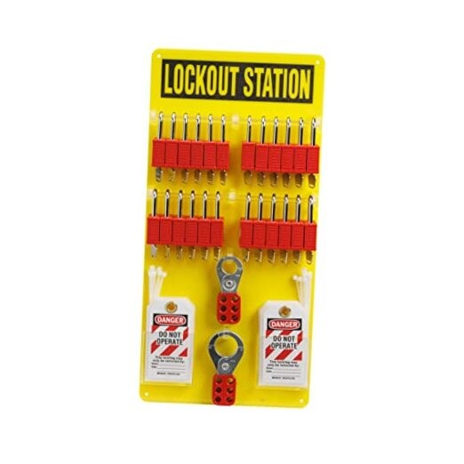 Lockout Tagout Station with Loto Devices Tag Out Kit Board Includes 24 Keyed