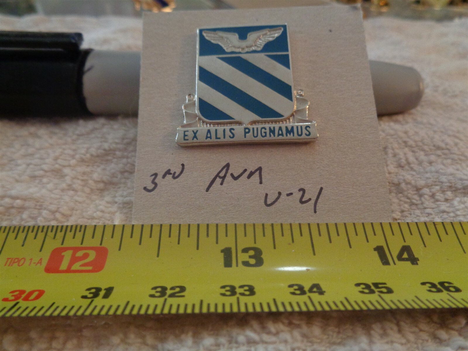 3rd Aviation V-21 Unit Crest, DI, DUI (DRAW#E9)