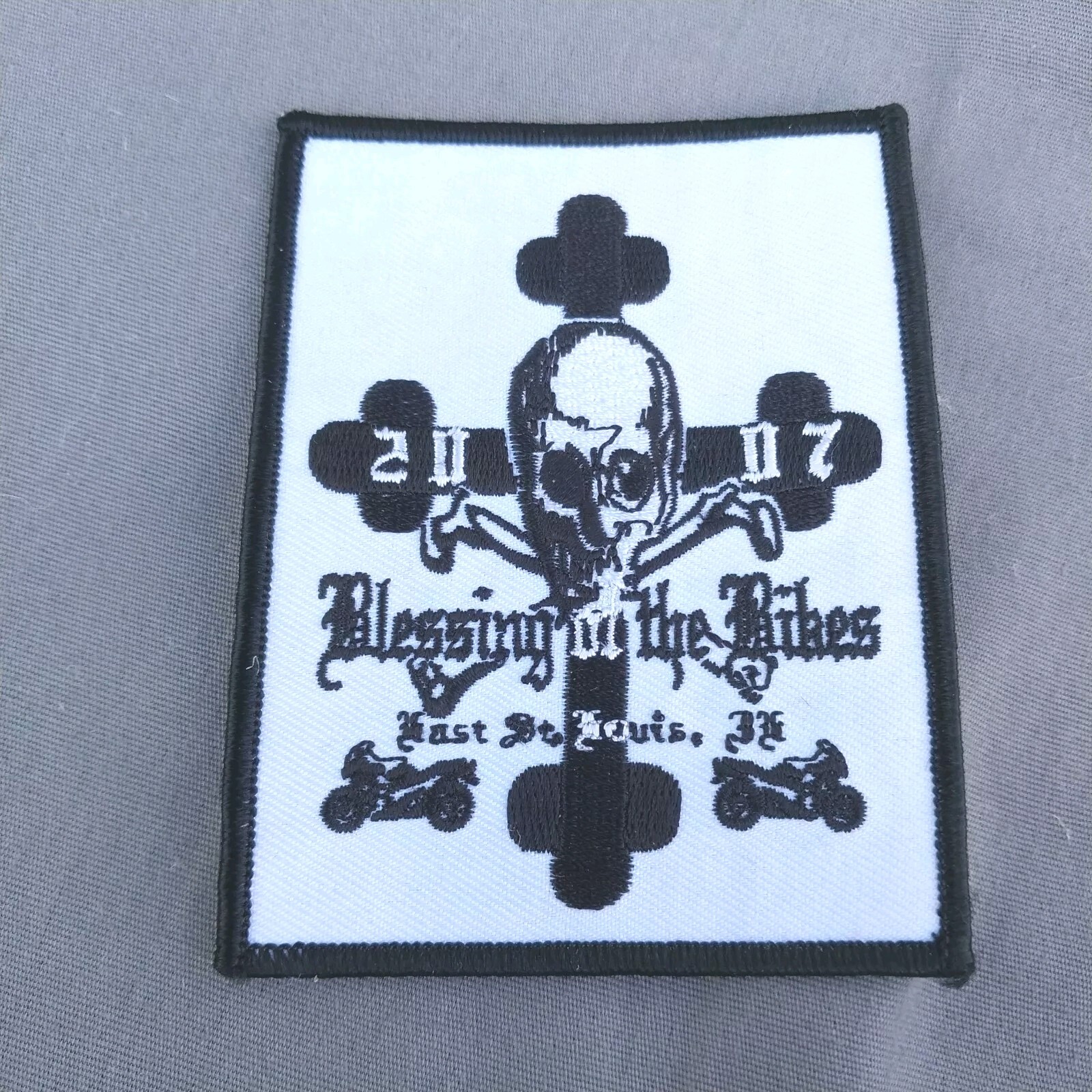 2007 Blessings Of The Bikes East St. Louis Missouri 4x3 Patch Skull Cross