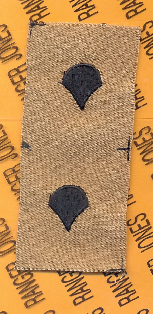 US ARMY Enlisted E-4 SPECIALIST FOURTH CLASS SPEC-4 Desert DCU rank patch set