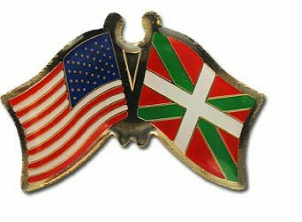 USA American Basque Country Friendship Flag Bike Motorcycle Hat Cap lapel Pin