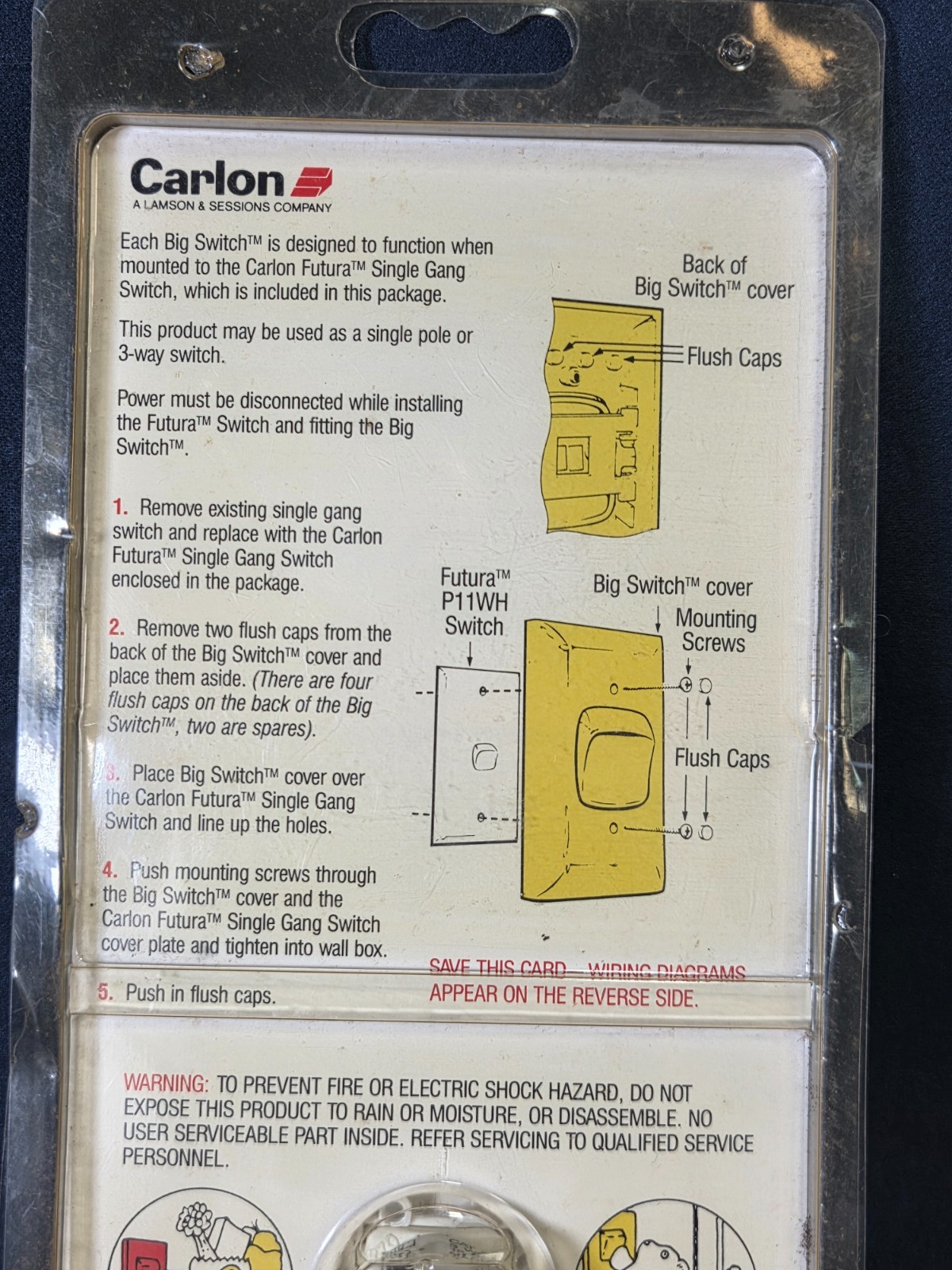 Carlon Wall Light Switch Large A Fun & Practical Oversized Switch White