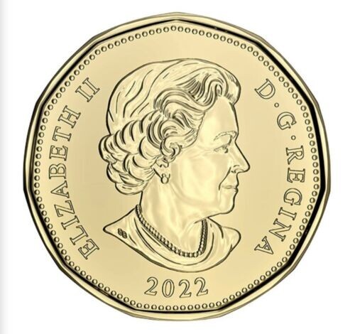 2022 Canada First Strike Unc. Loonie Direct from Roll also 2021 colored Dime