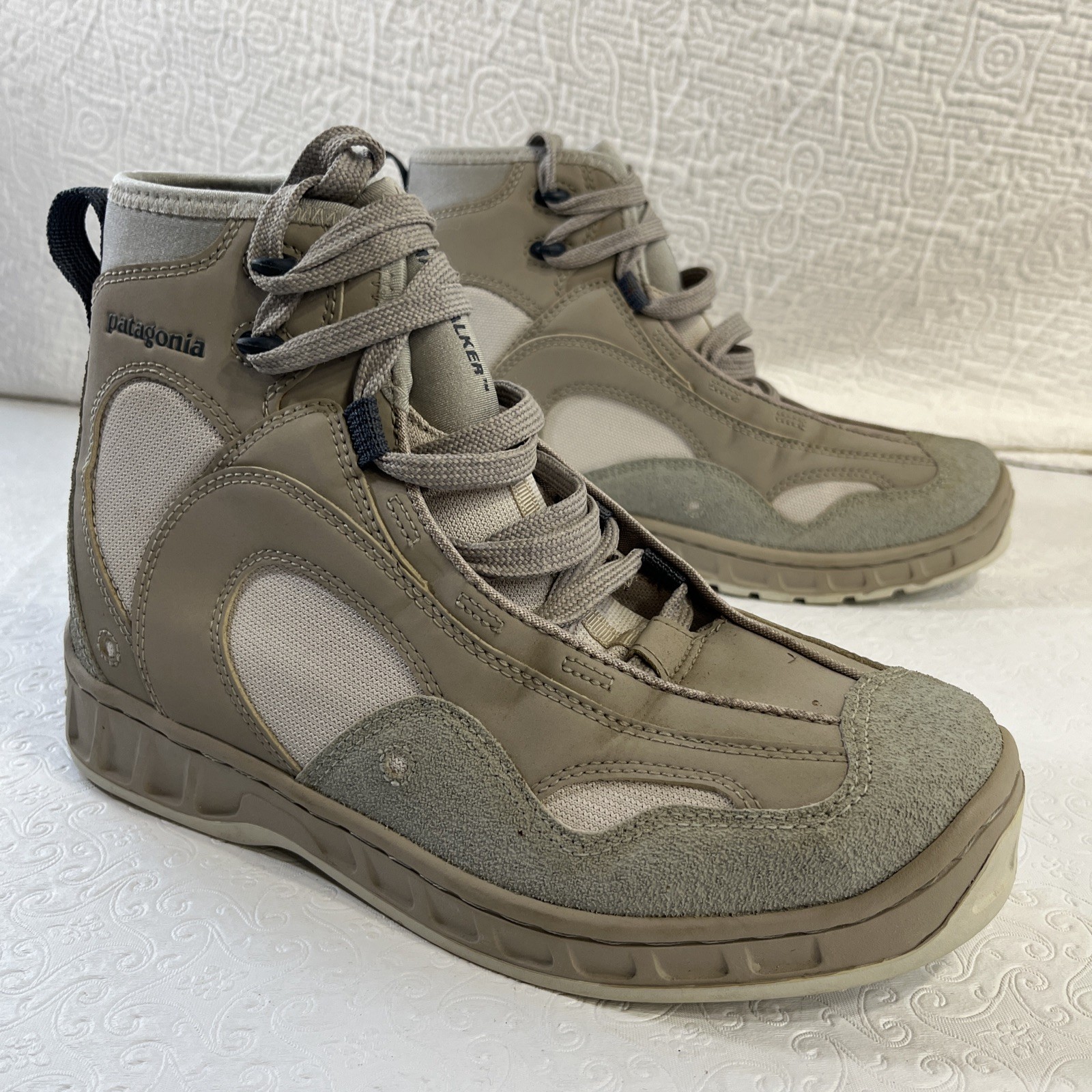 Patagonia Marlwalker Fishing Boots 79281 Pebble Gray Size 41 US Mens Size 8 Shoe