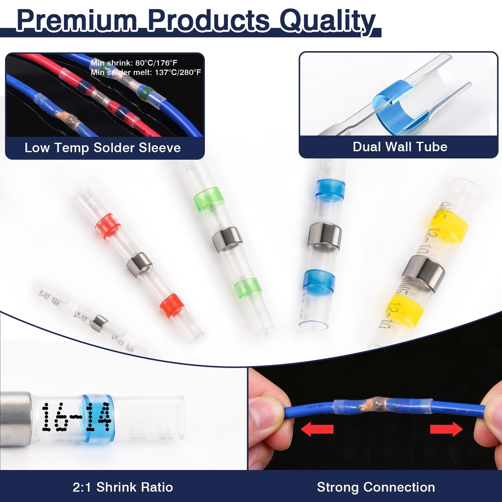 540PCS Solder Seal Wire Connectors Kit, Heat Shrink Solder Stick, Waterproof ...