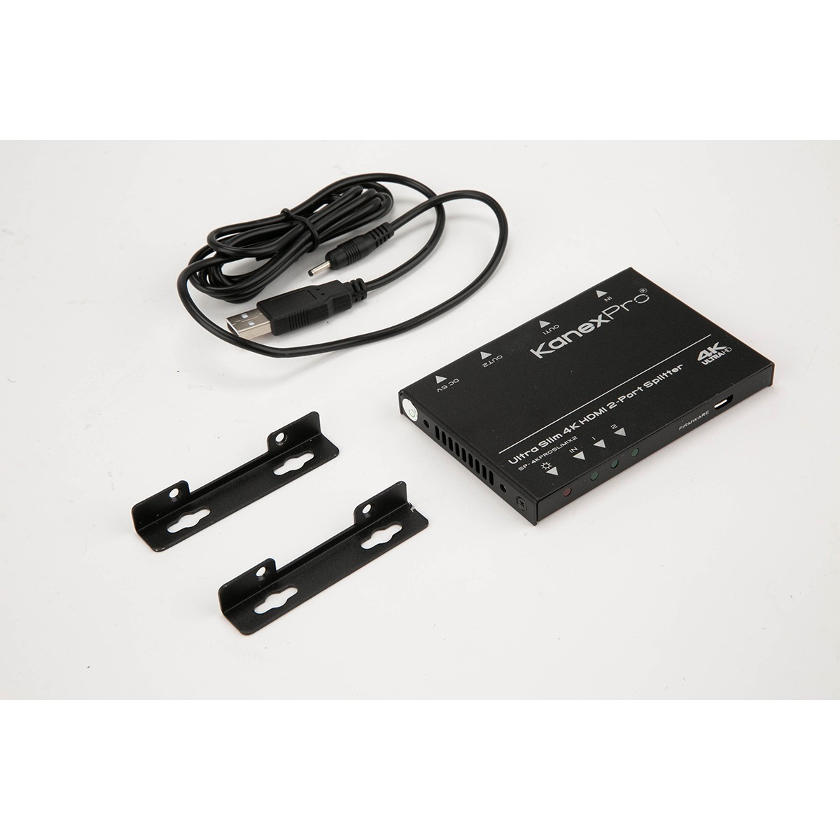 KanexPro - SP-1X2SL18G - KanexPro UltraSlim 4K HDMI 1X2 Splitter w/ 4:4:4 Color