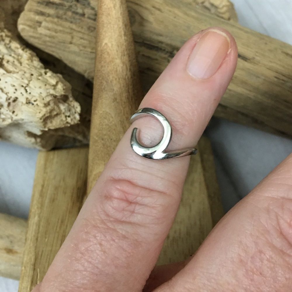 Sterling Silver Wave Toe Ring