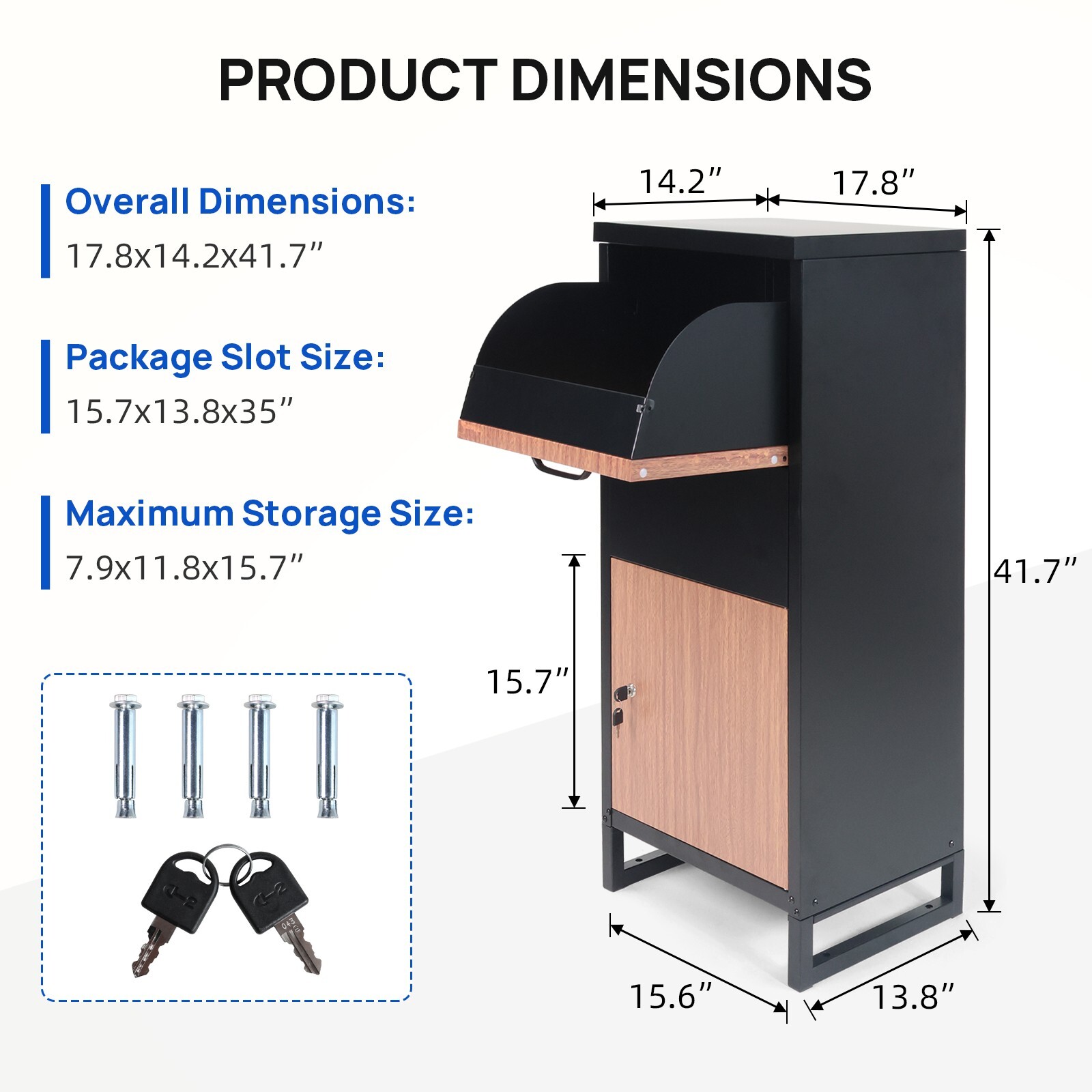 Large Package Delivery Box Storage Parcel Delivery Lockable Home Drop Container
