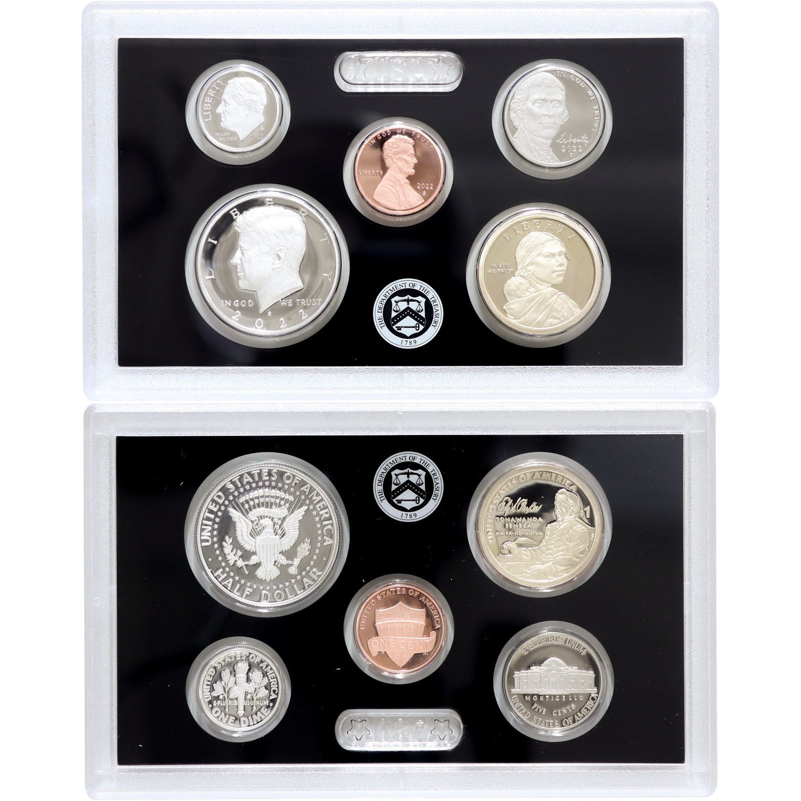 2022 S Proof Set Original Box & COA 10 Coins 99.9% Silver