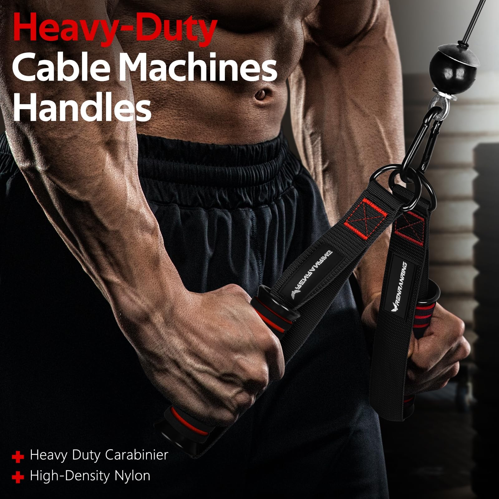 RENRANRING Gym Exercise Handles, Replacement Handle Attachments for Cable Mac...