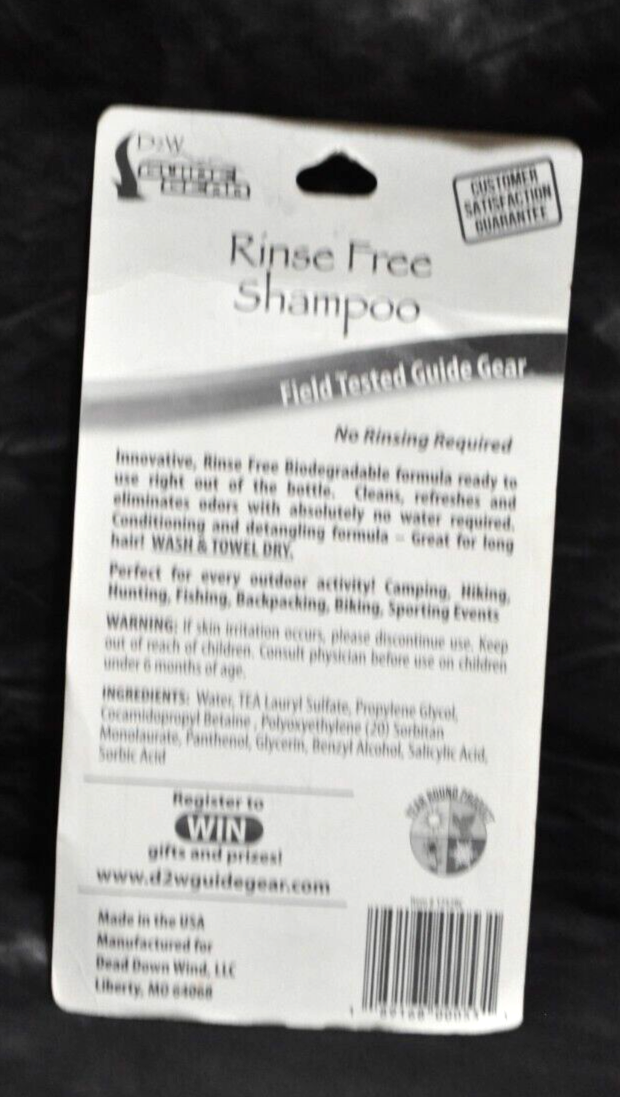 D2W Dead Down Wind Rinse Free Shampoo 4 fl oz