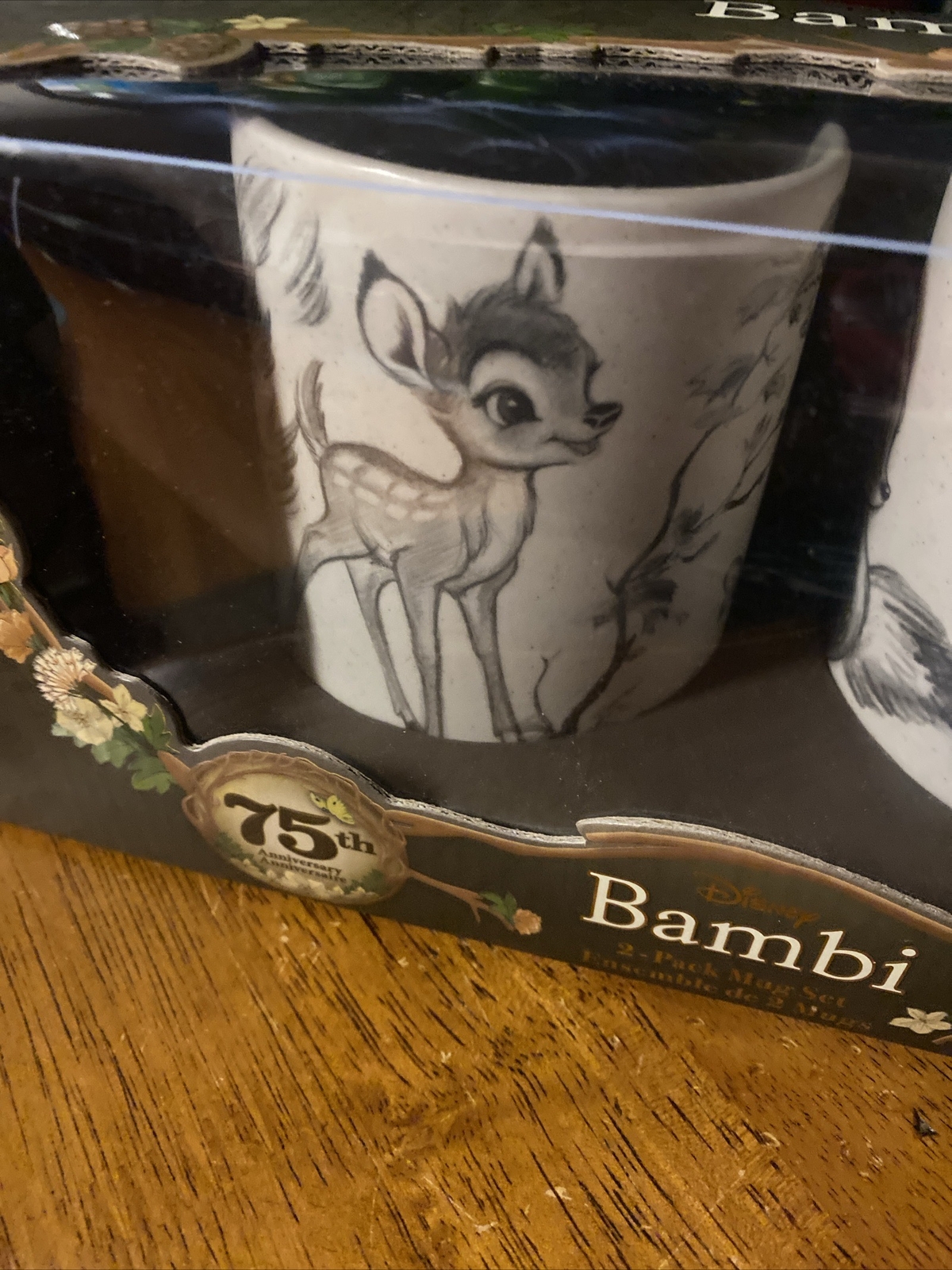 New Disney Store Bambi 75th Anniversary 2 Mug Set