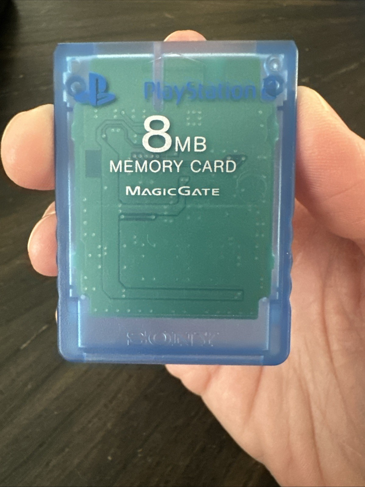 PlayStation 2 PS2 8MB Memory Card Clear Blue SCPH-10020