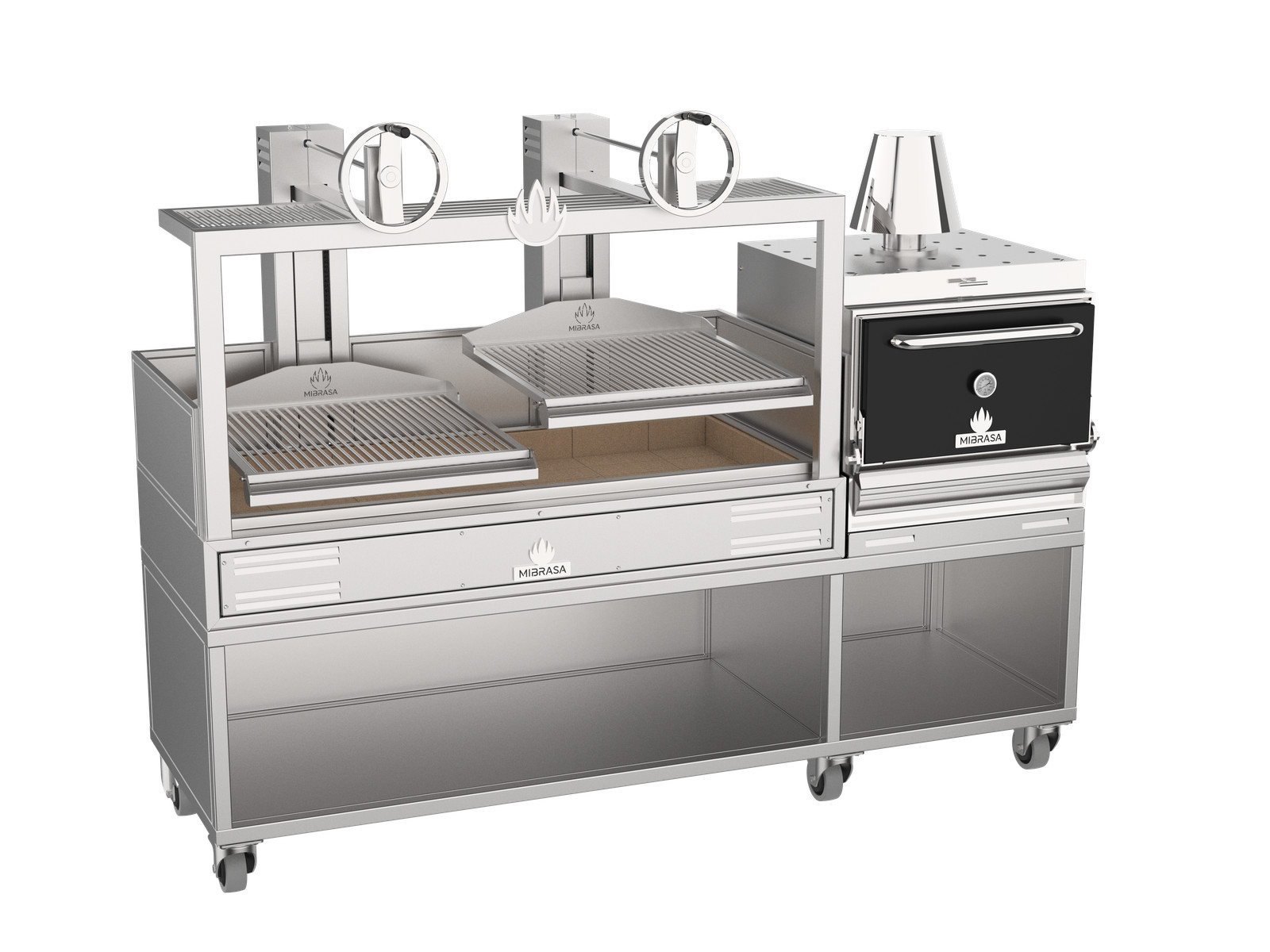 Mibrasa DUO GMB160 & HMB75 Duo Mibrasa Parrilla Grill Gmb 160 & Oven Hmb 75 t...