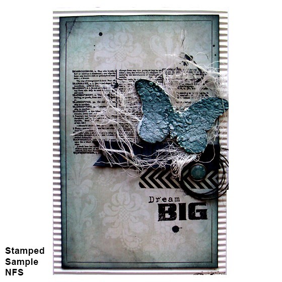Mounted Rubber Stamp, DICTIONARY PAGE, Background Stamp, Collage, Mixed Media