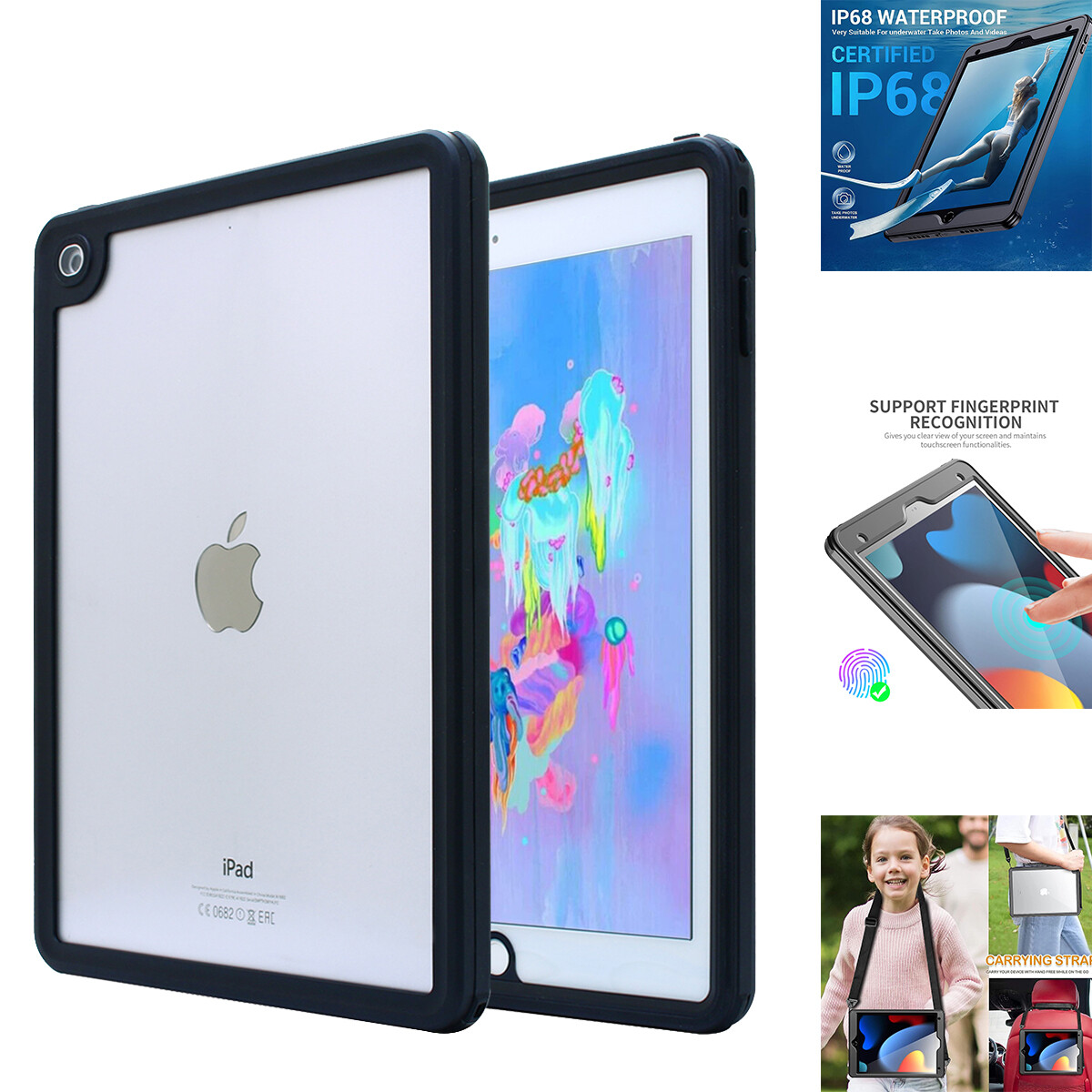 Waterproof Case For iPad 9th/8th/7th/6th/mini 5th/4  Shockproof Heavy Duty Cover