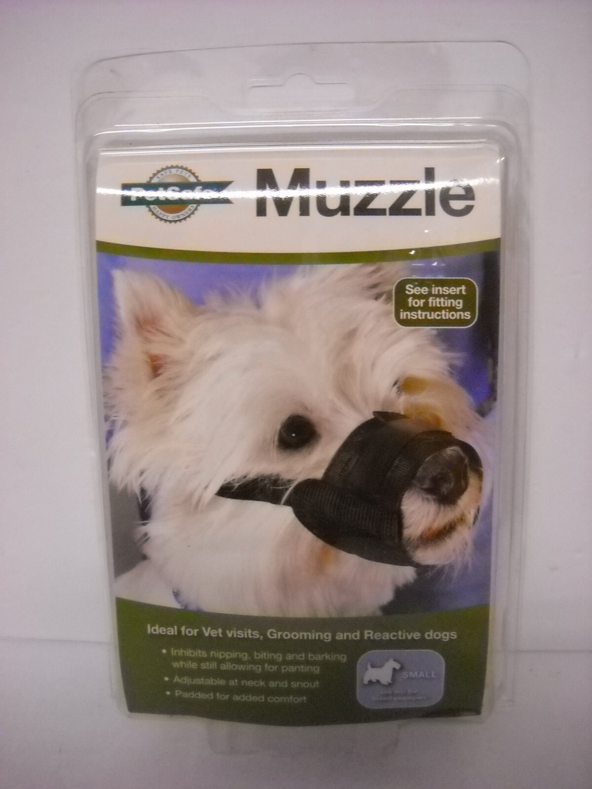 New Petsafe Muzzle Small Breeds, Black Padded for Comfort & Adjustable MUZ-S-BLK