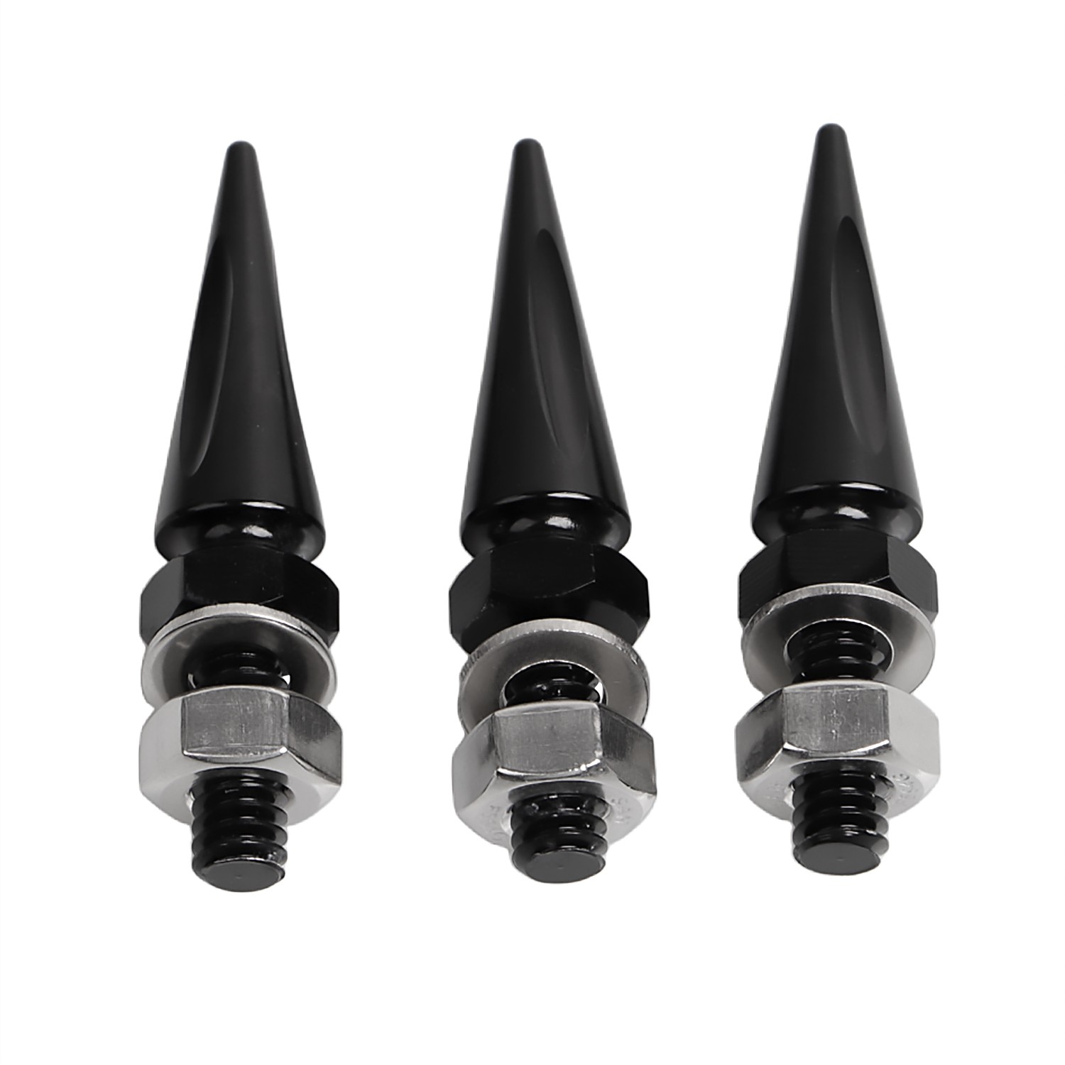 Black CNC Spike Windshield Bolts Screw Kit For Harley Street Glide Ultra Limited