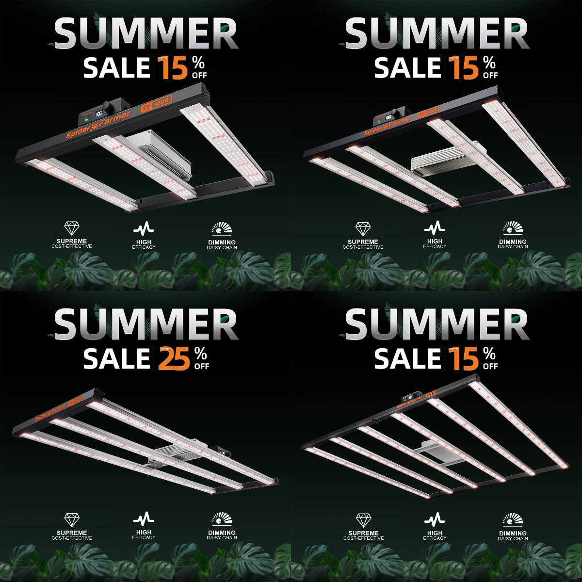 Spider Farmer SE Series LED Grow Light Plant Lighting Full Spectrum Hydroponics