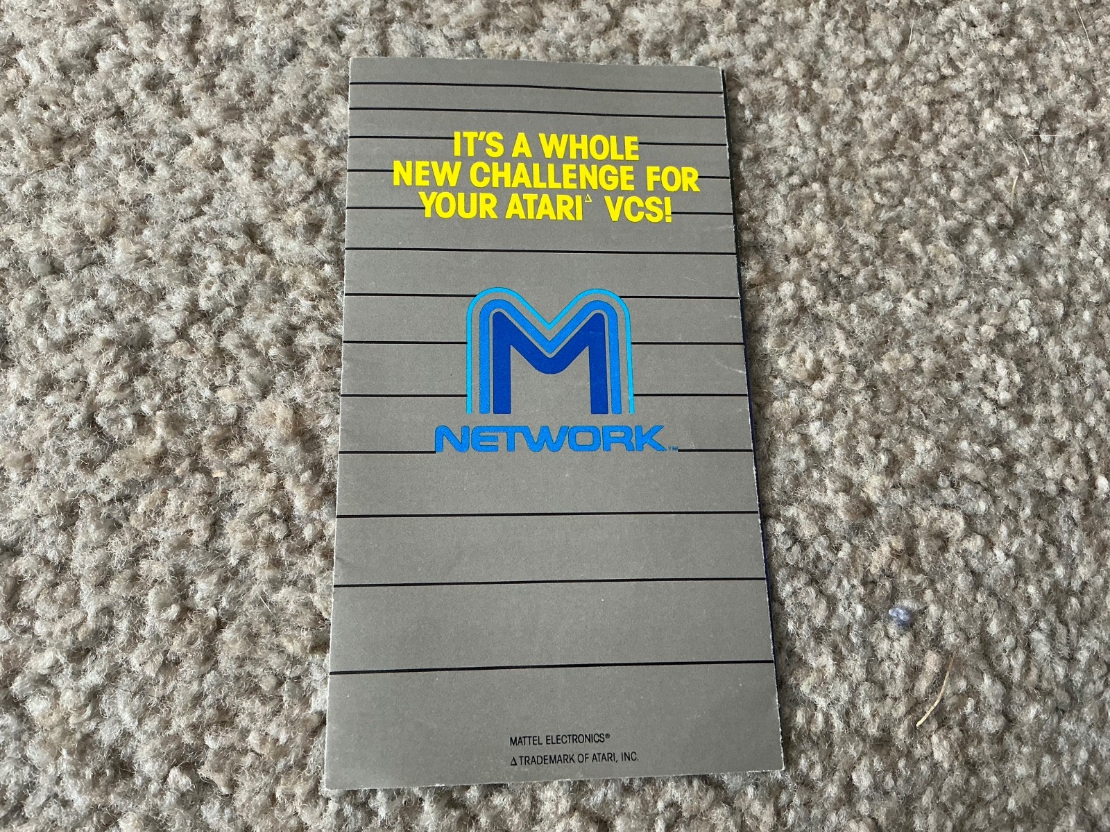 Vintage 1982 Mattel Electronics Atari M Network Insert Booklet
