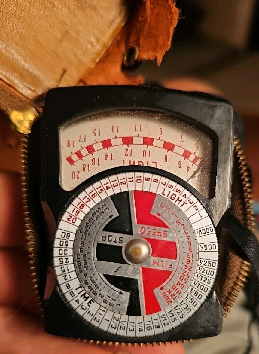 Vintage De Jur DeJur Amsco  Exposure Light Meter with Leather Case Photography