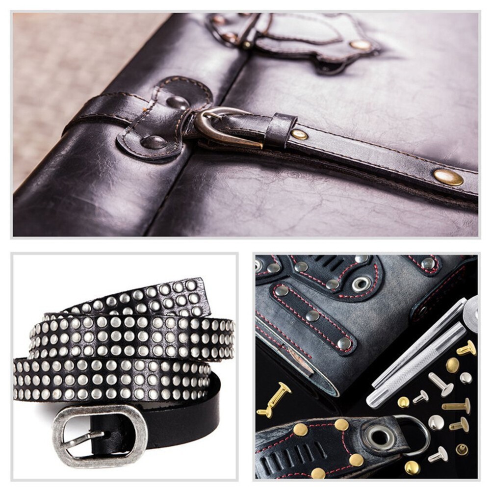 480 Sets Leather Cap Rivet with Installation Tools for Crafting and Repairs