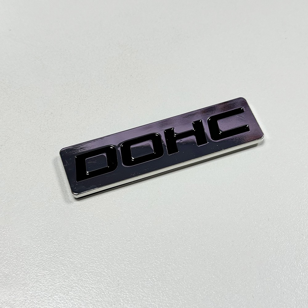 METAL DOHC ENGINE RACE MOTOR SWAP EMBLEM BADGE FOR TRUNK HOOD DOOR CHROME BLACK