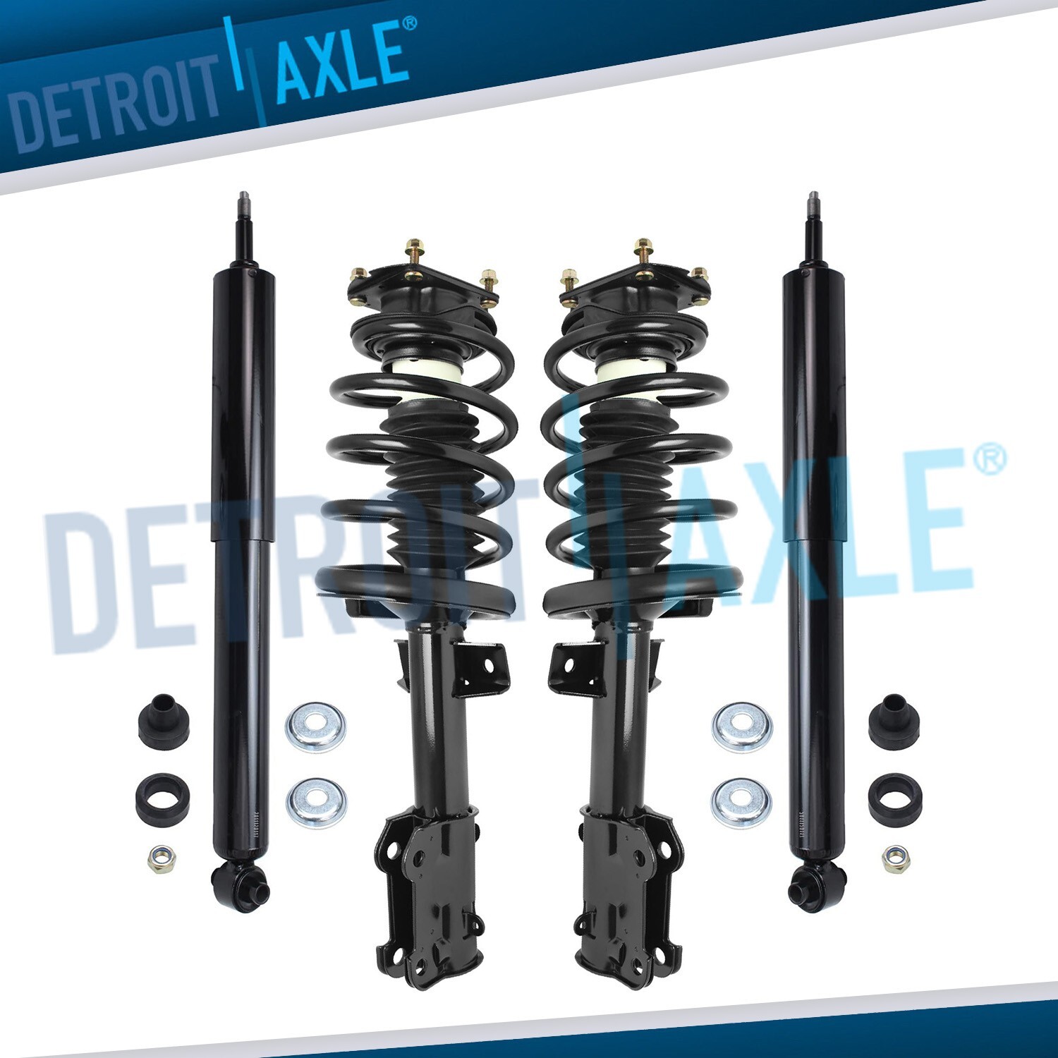 Front Struts w/ Coil Spring Assembly Rear Shocks Kit for 2011-2014 Ford Mustang