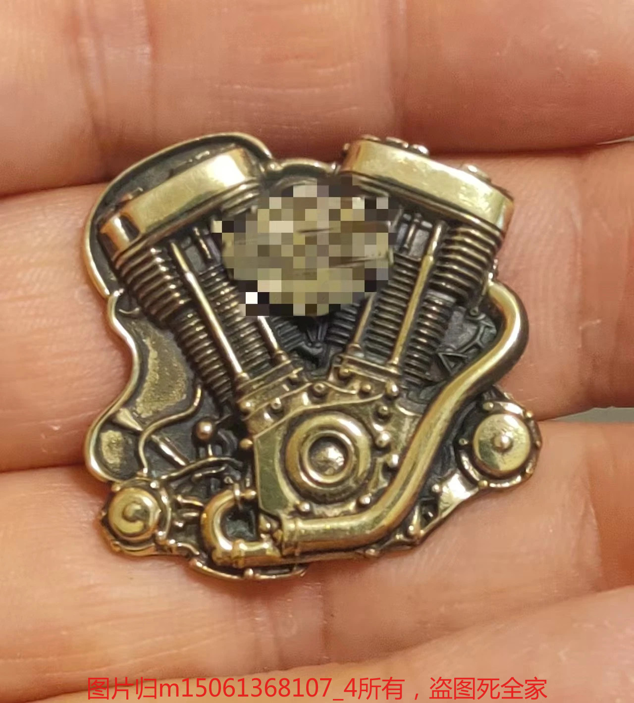 1 piece Brass engine sticker DIY lighter decoration accessories