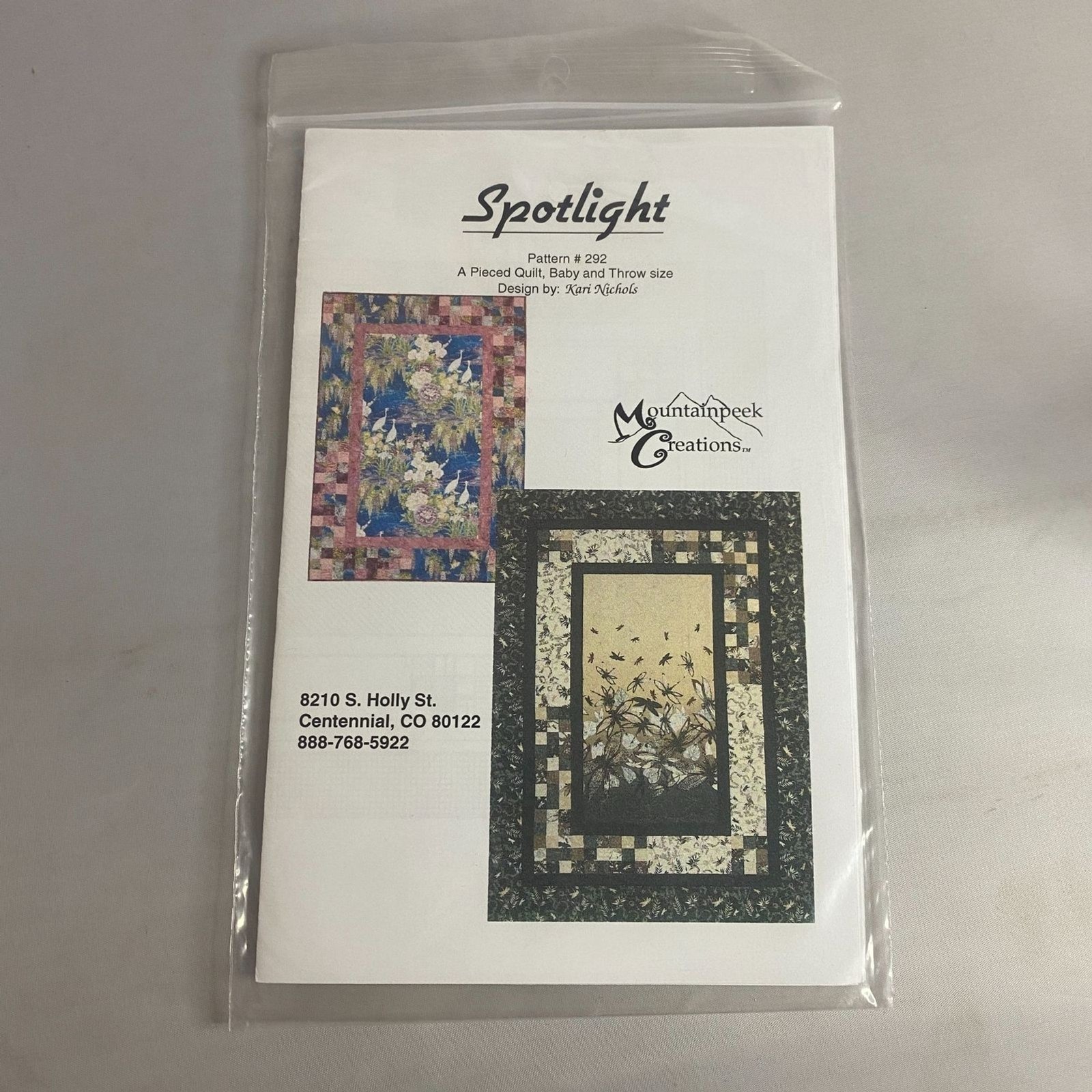 #8069 Mountainpeek Creations "Spotlight" Baby or Throw Sewing Pattern