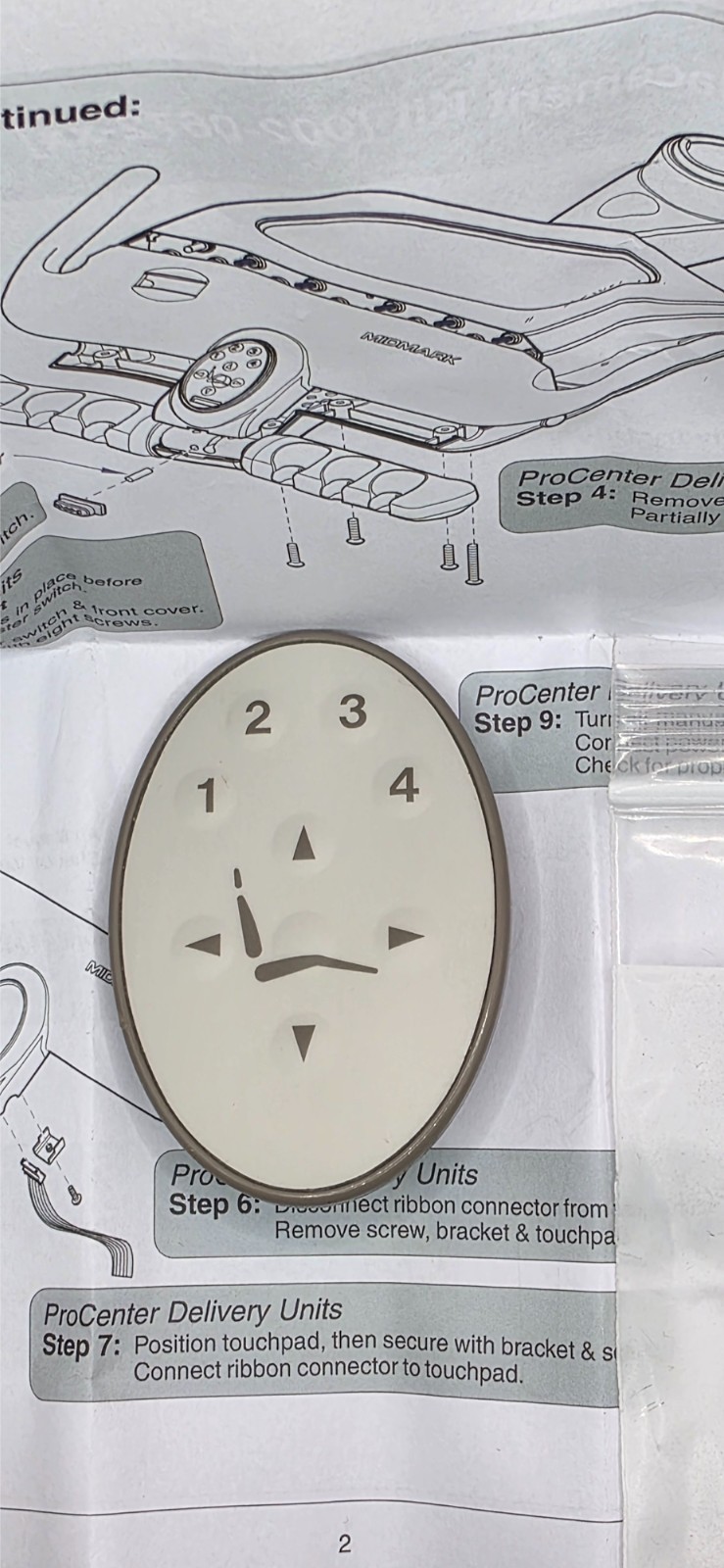 Midmark Touch Pad  Part# 002-0672-01