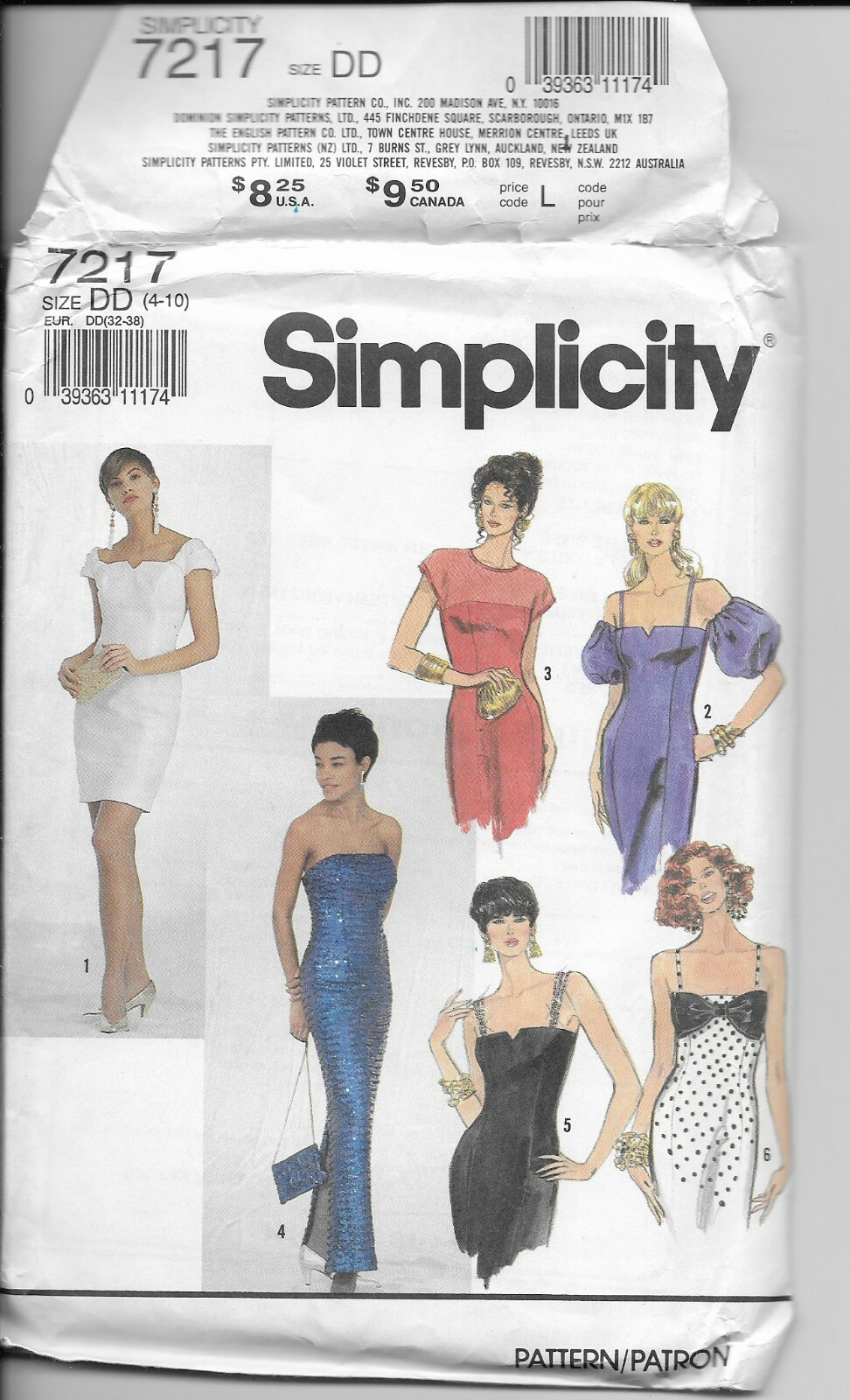 Simplicity 7217 Misses Cocktail Wedding Evening Gowns Sz  4 to 10