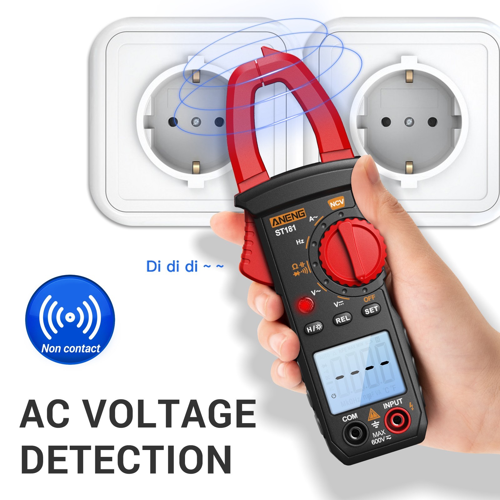 ANENG Digital Clamp Meter Multimeter Tester AC DC Auto Range NCV 4000 Counts US