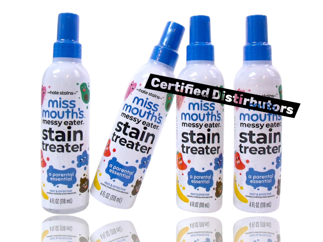 (4-Pack) Miss Mouth's Messy Eater, Stain Treater Remover Spray 4oz (16oz Total)