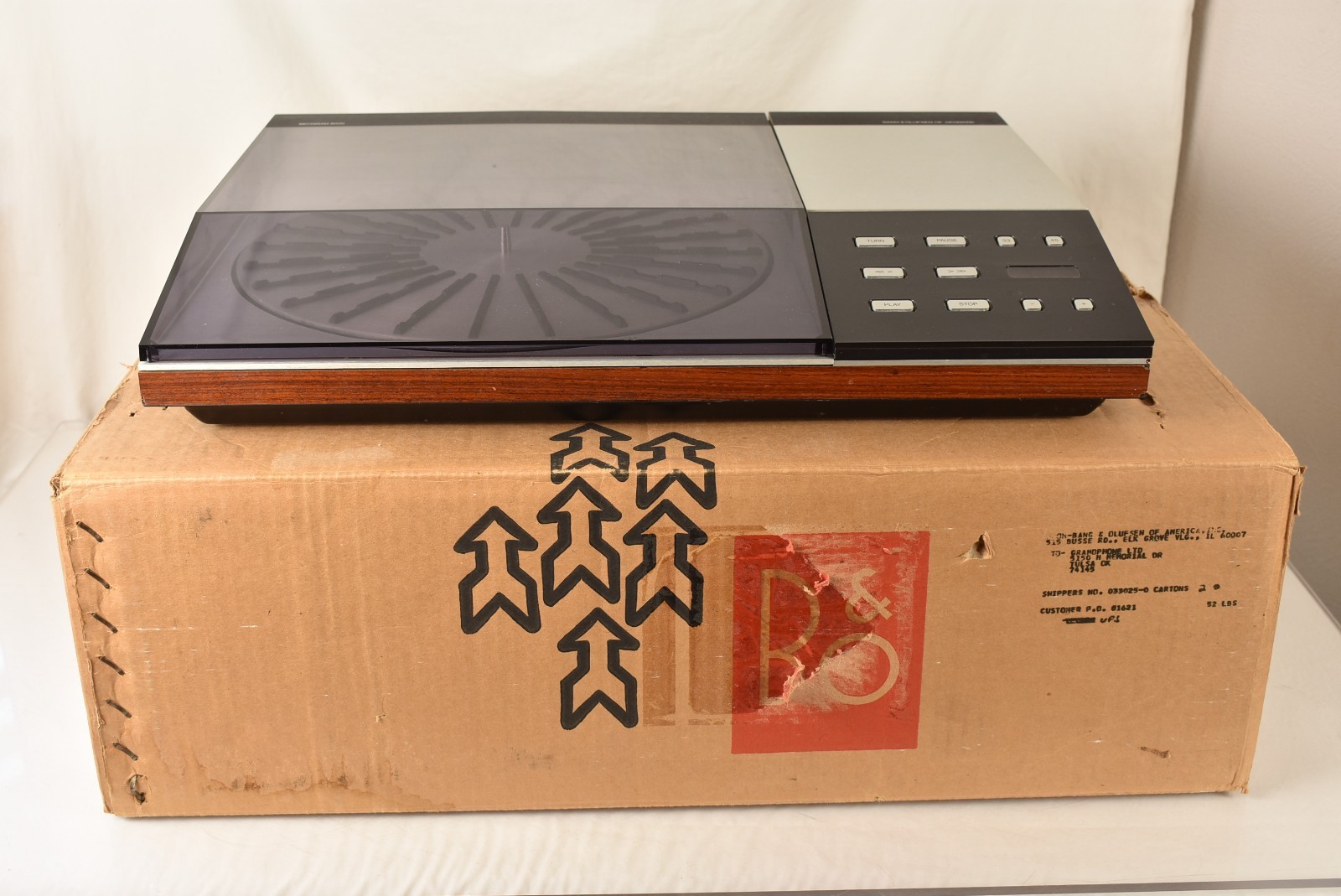 Bang and Olufsen (B&O) Beogram 8000 Turntable for PARTS/REPAIR w/Box