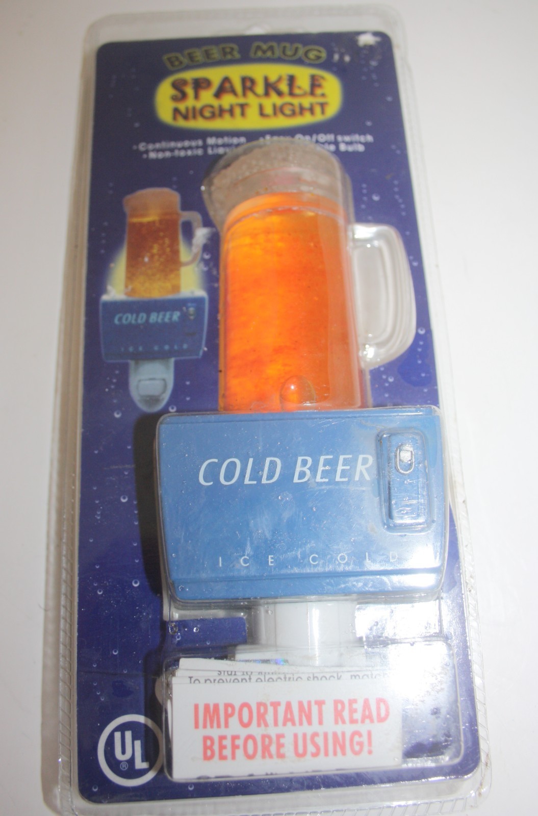 Beer Mug Sparkle Night Light NEW