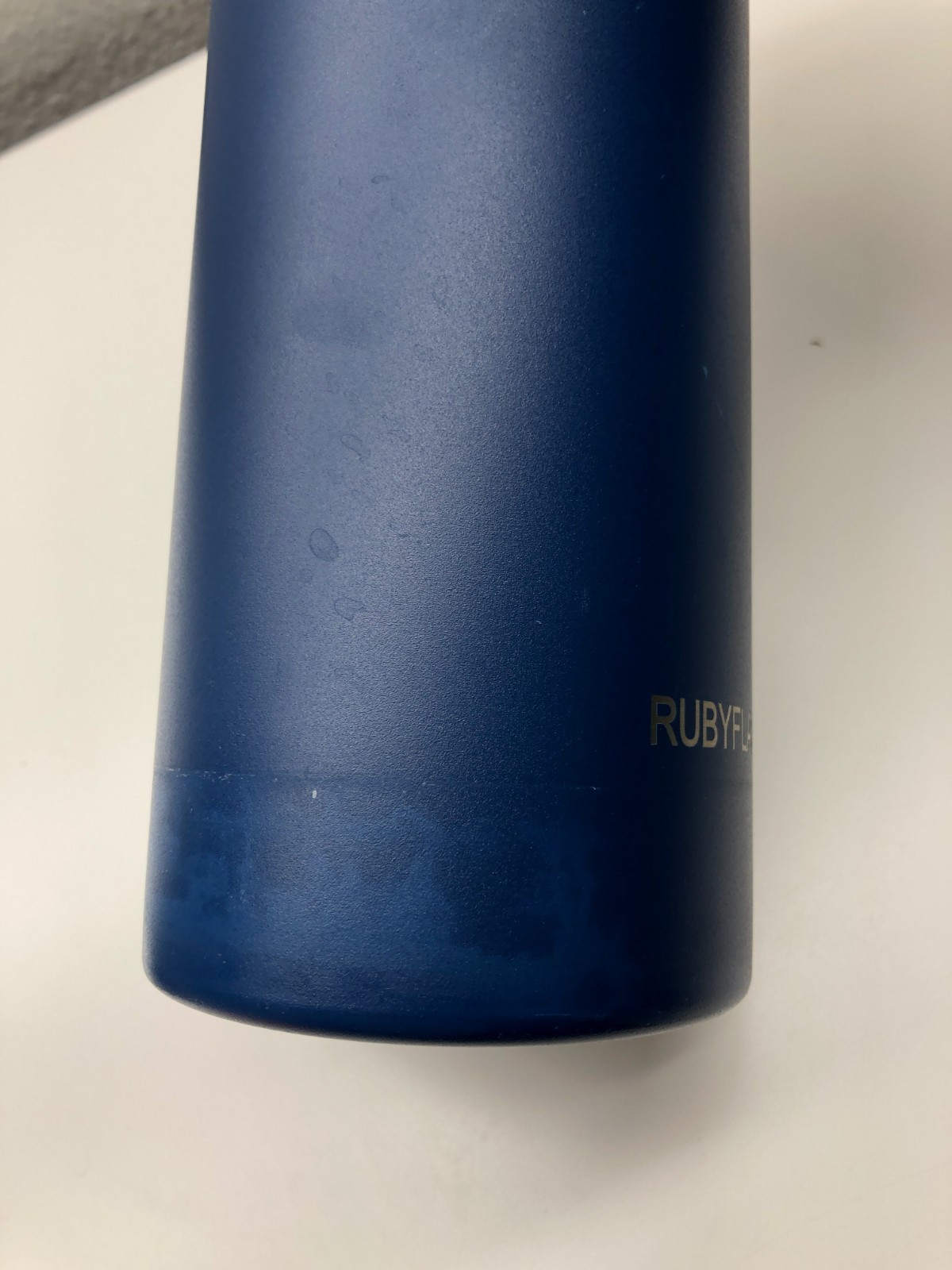 RubyFlask 32oz Stainless Steel Water Bottle Blue Wide Mouth Insulated Handle