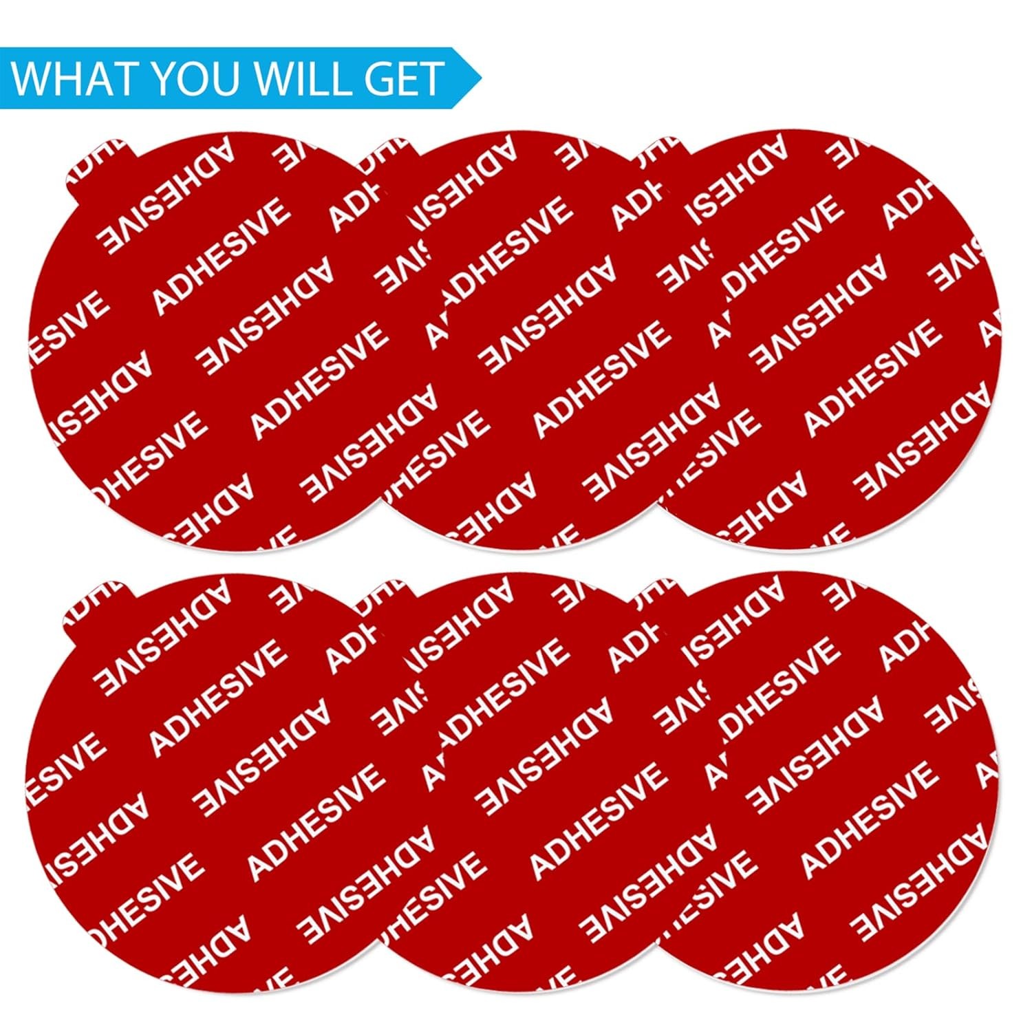 Dashboard Pad Mounting Disk Sticky Adhesive Replacement Kit, PKYAA 6pcs Clear