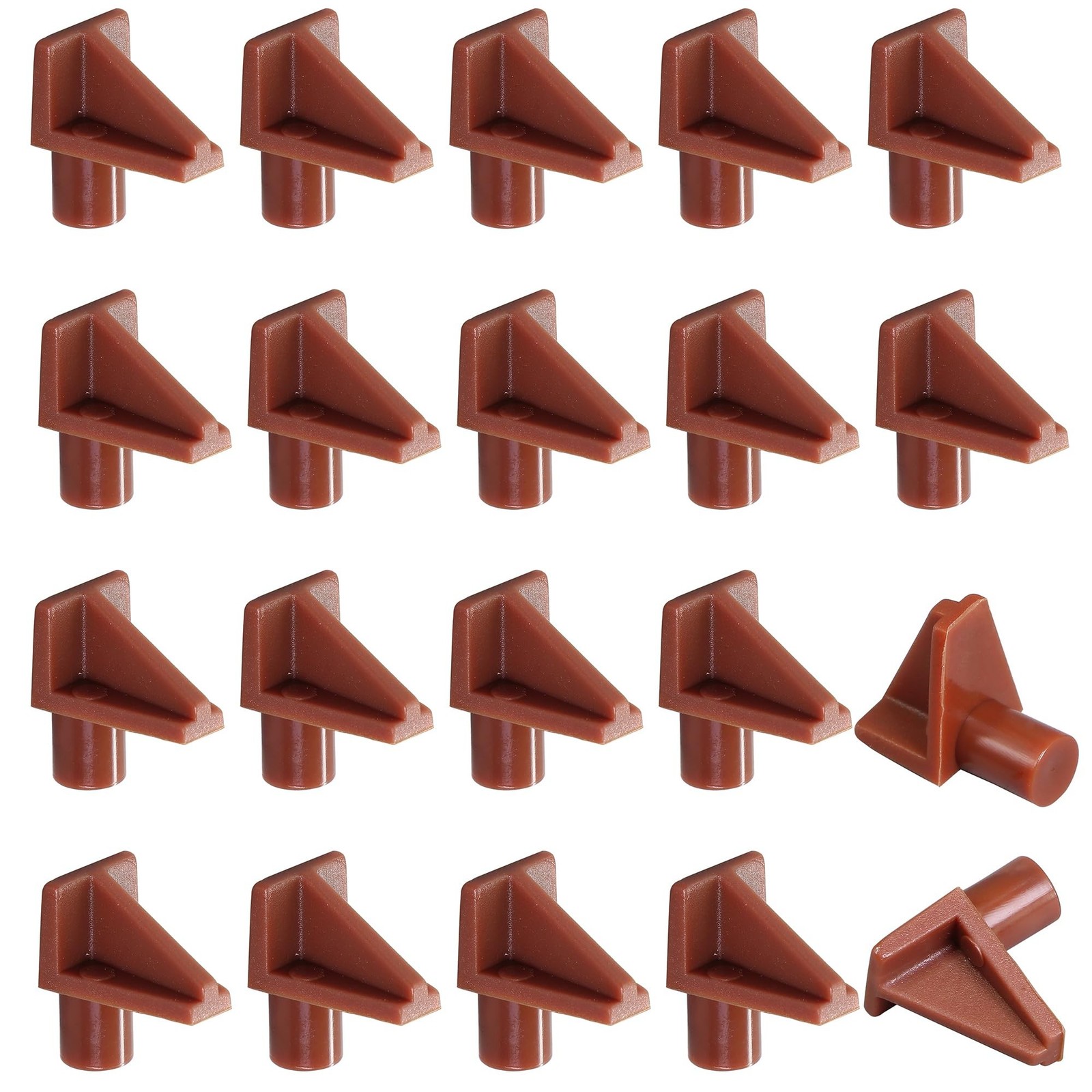 20pcs Brown Shelf Pegs, 1/4 inch Plastic Shelf Pins Shelf Support Pins, Cabin...
