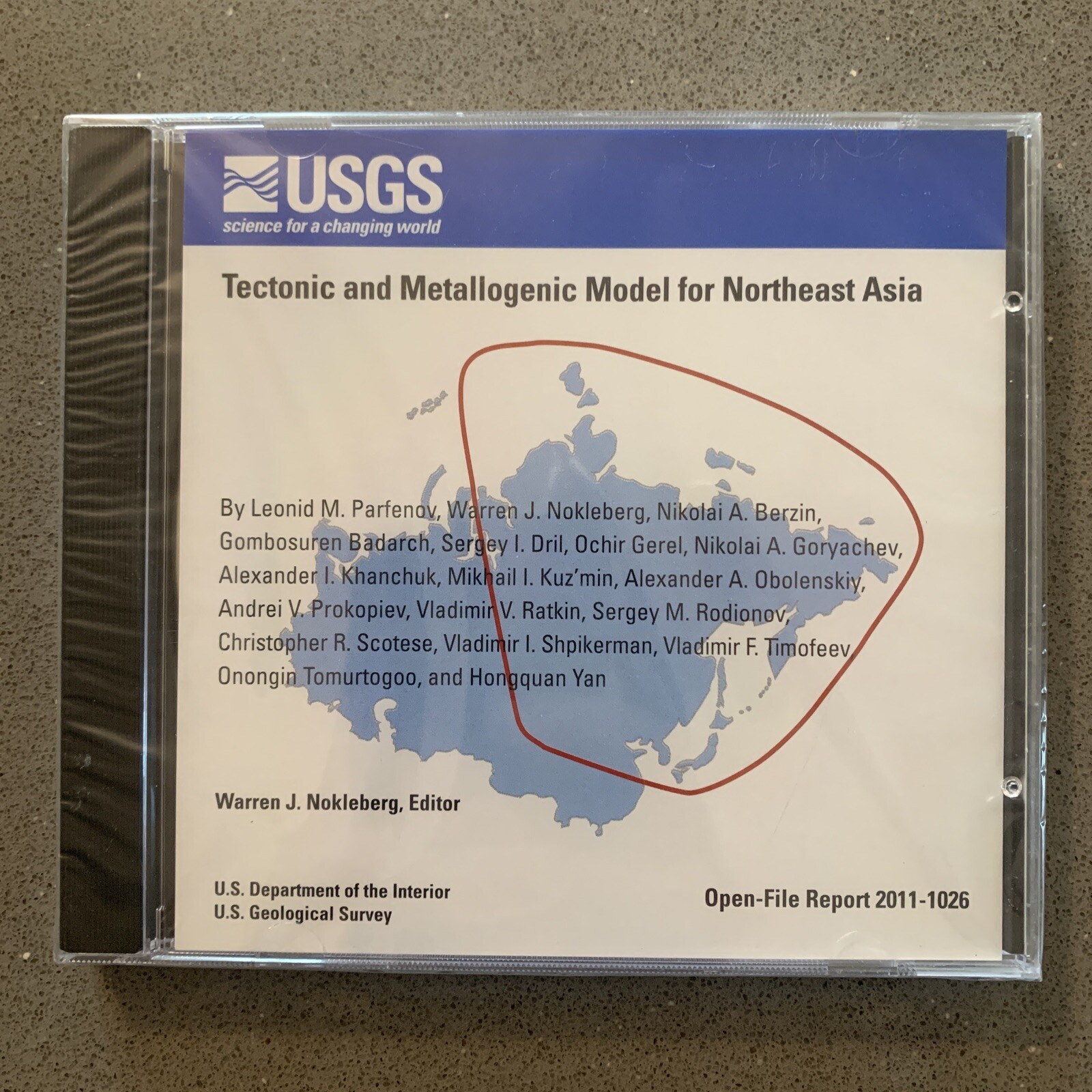 US GEOLOGICAL SURVEY CD-ROM TECHTONIC METALLONGENIC Model For NE Asia NEW