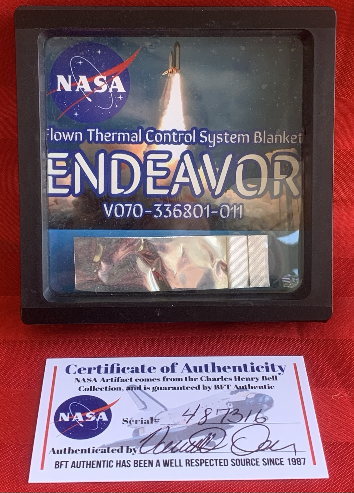 NASA Space Shuttle Endeavor Flown Thermal Control System Charles Bell Collection