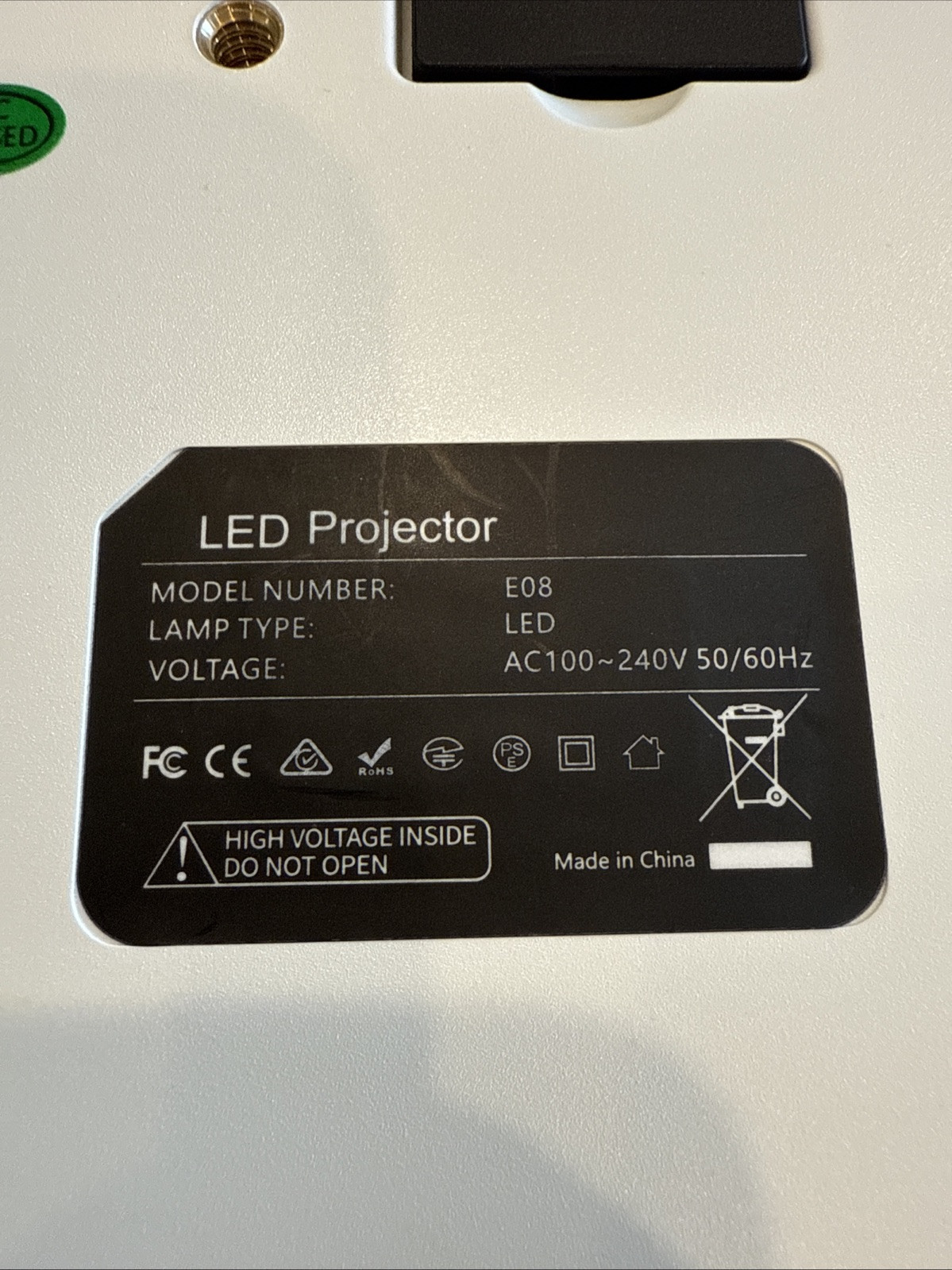 LED Projector Model E08 WORKING